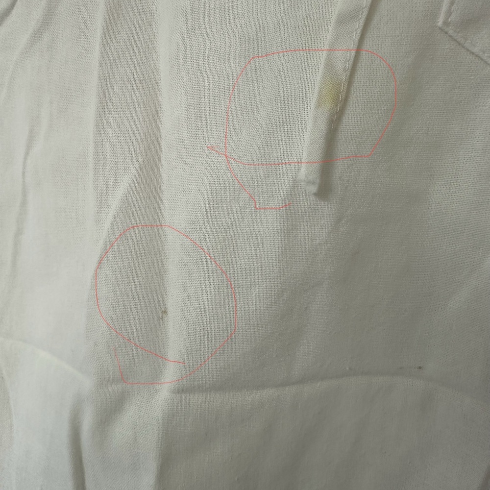 All white a Summer Hoodie couple of stains/marks size XL 1 of a kind